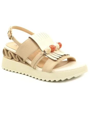 Sandale dama piele naturala D106 RD909 A824, Bej