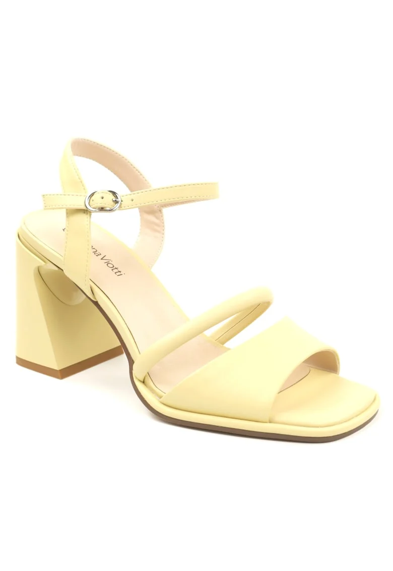 Sandale dama piele naturala D106 50122 RS365V, Galben