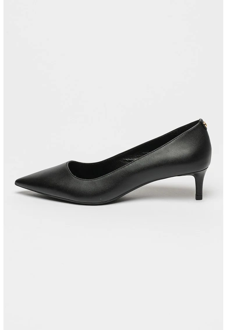 Pantofi uni cu toc kitten, Negru