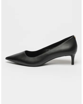 Pantofi uni cu toc kitten, Negru