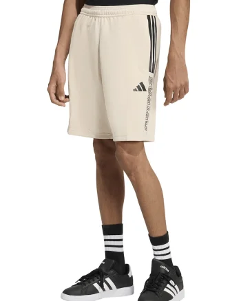 Pantaloni scurti cu imprimeu logo Tiro, Negru/Crem