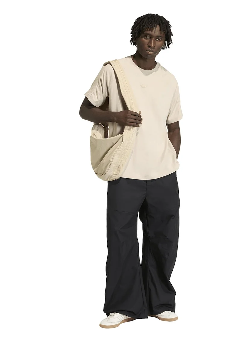 Tricou lejer din bumbac cu maneci raglan Essentials, Bej