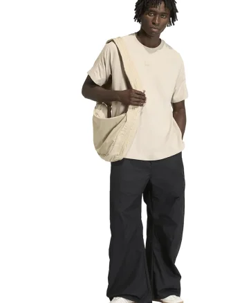 Tricou lejer din bumbac cu maneci raglan Essentials, Bej
