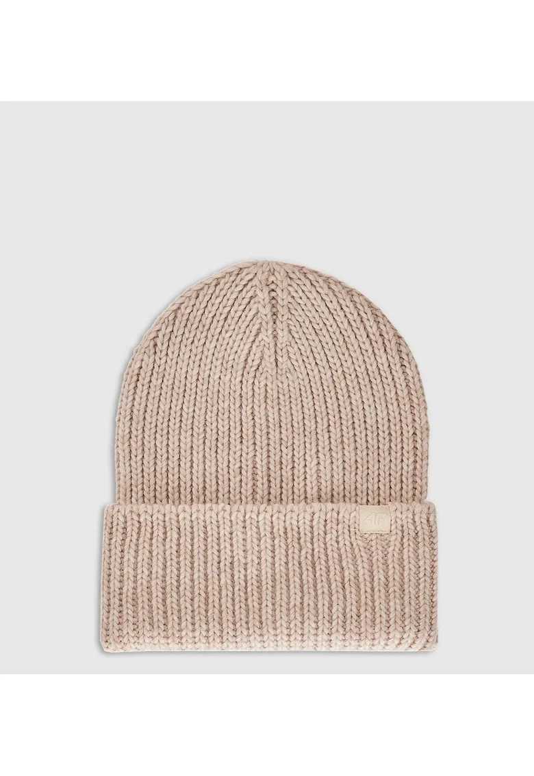 Caciula de iarna dama  bej, uni, material acrilic, lana, alpaca