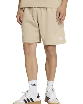 Pantaloni scurti cu talie elastica si buzunare laterale, Bej