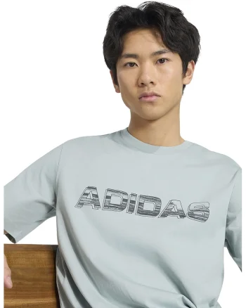 Tricou de bumbac cu imprimeu logo, Gri cenusiu
