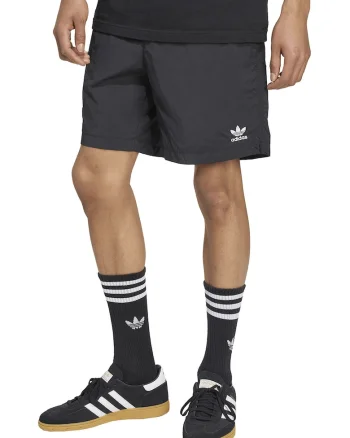 Pantaloni scurti cu buzunare laterale Trefoil Essentials, Negru stins
