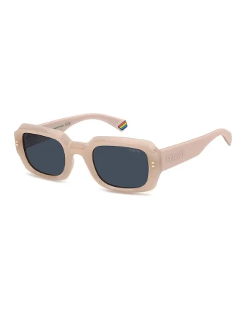 Ochelari de soare unisex cu lentile polarizate, Roz somon