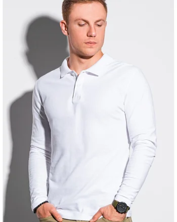 Bluza polo din bumbac, Alb