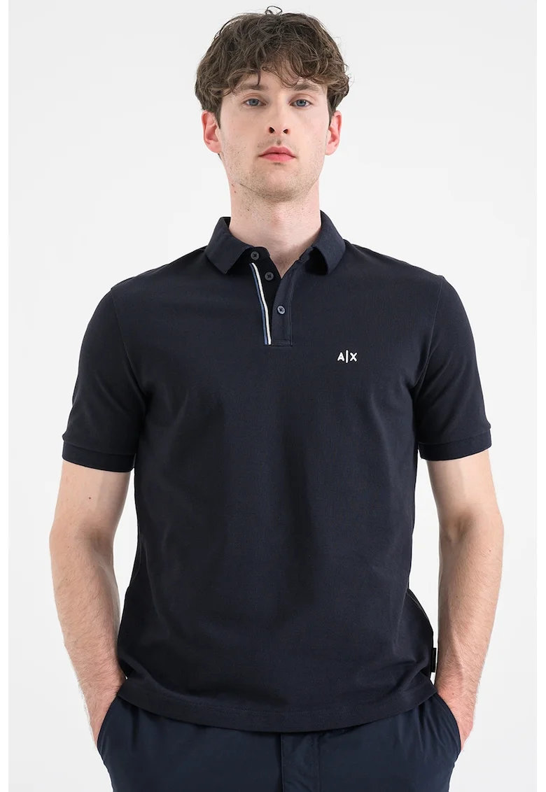 Tricou polo cu detaliu logo, Albastru ultramarin