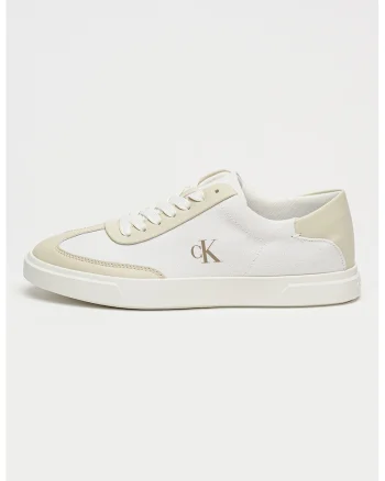 Pantofi sport cu logo si segmente din piele Brooke, Alb