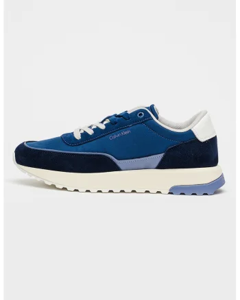 Pantofi sport City Runner cu insertii de piele intoarsa, Albastru inchis/Albastru prafuit/Bleumarin