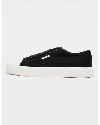 Pantofi sport low-cut din panza Luna, Negru/Alb optic