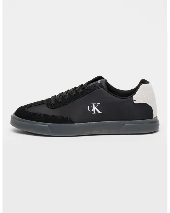 Pantofi sport low-cut cu monograma, Negru