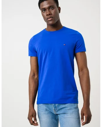 Tricou slim fit cu decolteu la baza gatului