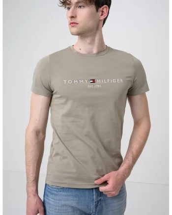 Tricou din bumbac cu broderie logo