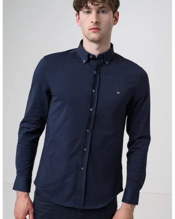 Camasa slim fit cu guler cu nasturi, Albastru ultramarin
