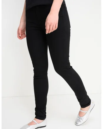 Blugi skinny cu talie medie, Negru