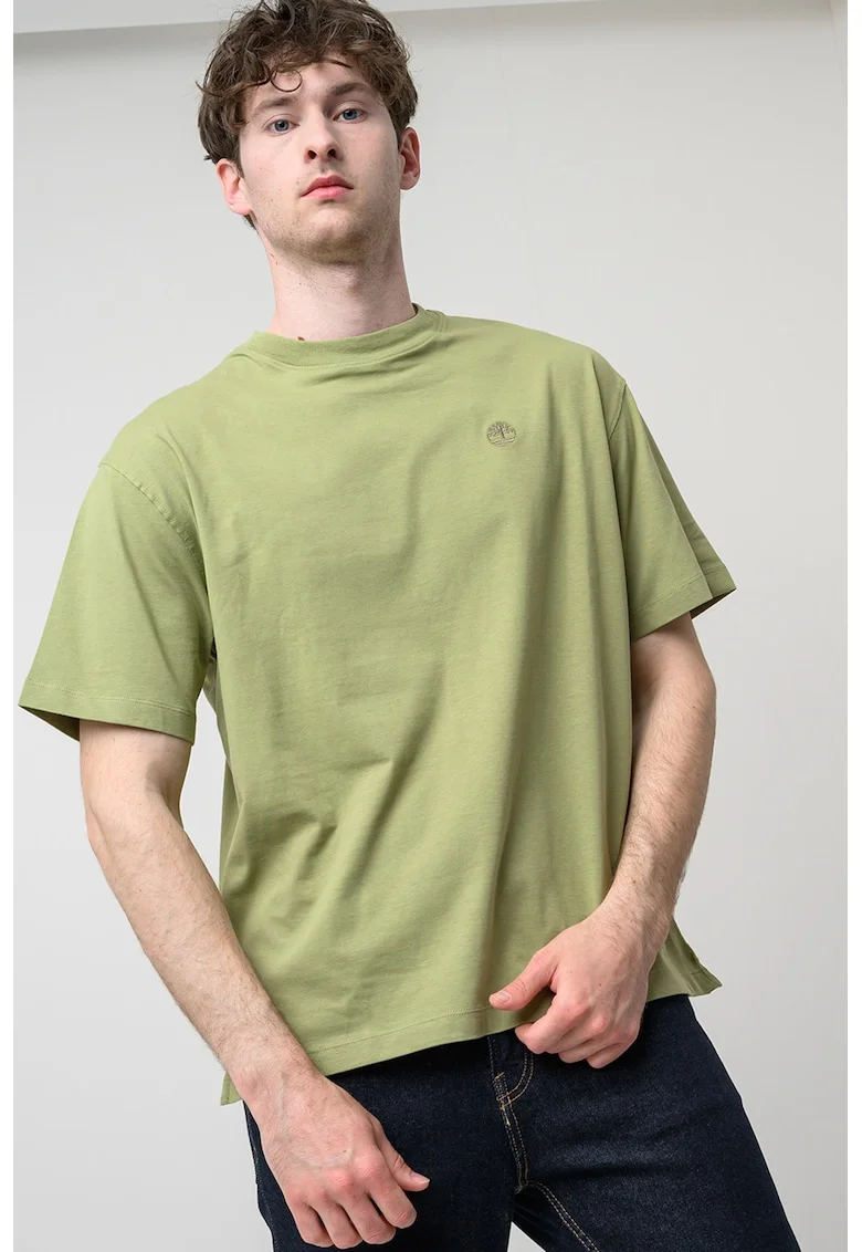 Tricou cu decolteu la baza gatului si maneci cazute Dunstan River, Verde deschis