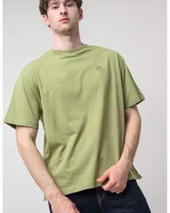 Tricou cu decolteu la baza gatului si maneci cazute Dunstan River, Verde deschis