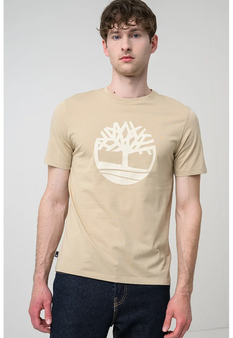 Tricou de bumbac Northwood Tree, Bej