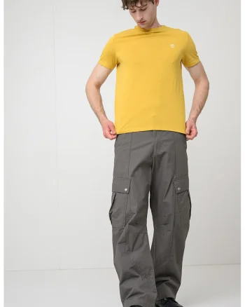 Tricou slim fit din bumbac Dun-River, Galben sofran