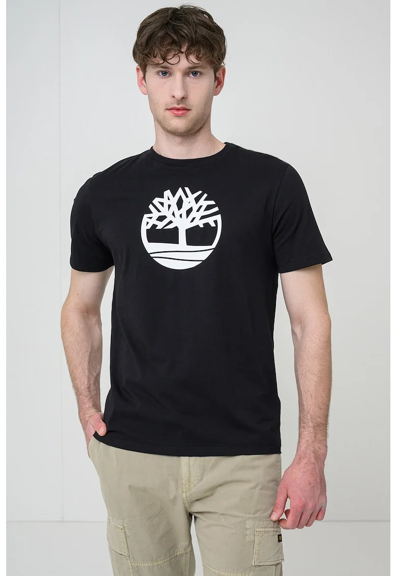 Tricou de bumbac Kennebec River Tree, Negru