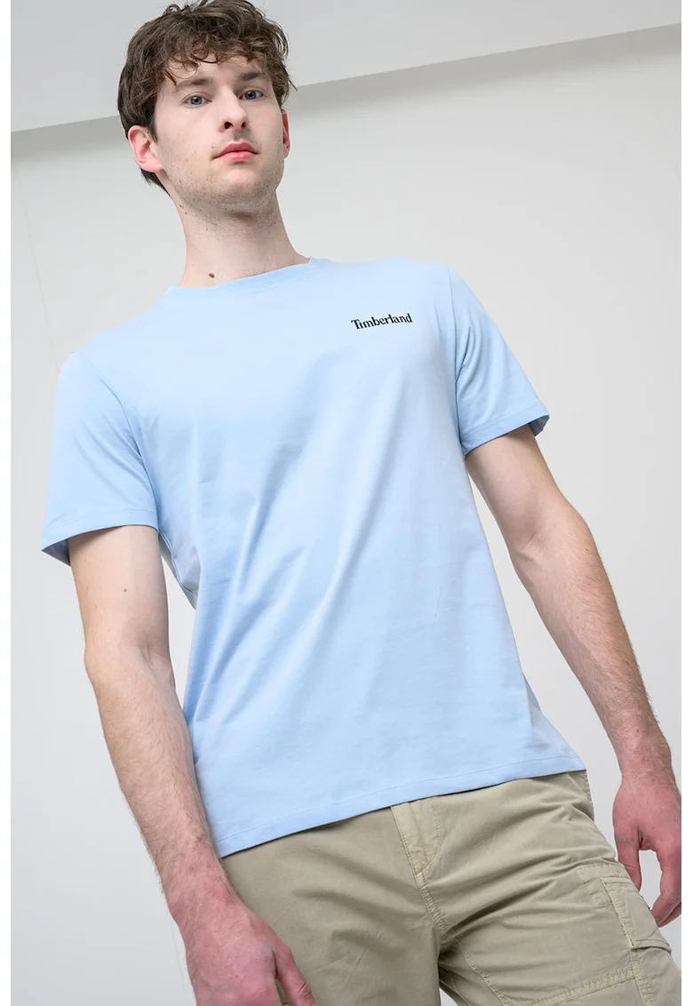 Tricou cu imprimeu grafic cu urs, Albastru deschis