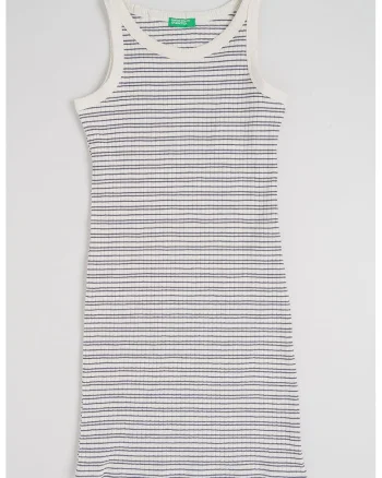 Rochie cambrata si texturata cu decolteu rotund, Alb/Negru