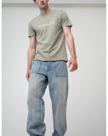 Tricou cu imprimeu grafic Outlined, Maro taupe deschis