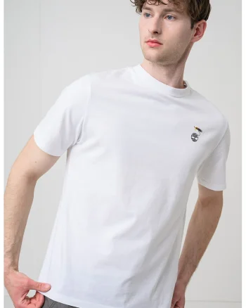 , Tricou regular fit din bumbac, Alb optic