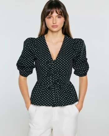 Bluza cu imprimeu cu buline Sori
