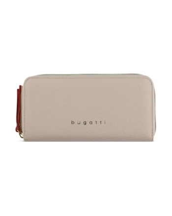 Portofel dama  Ella, piele ecologica, fermoar circular, modern, bej, 496631