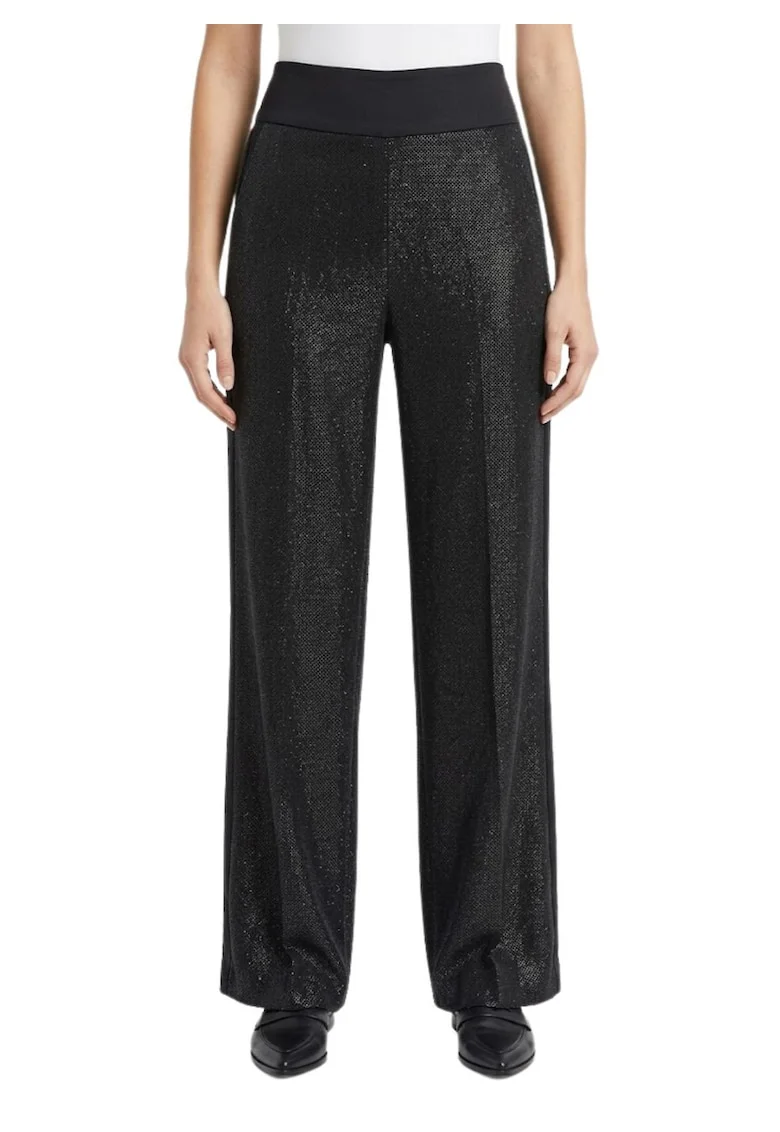 Pantaloni stralucitori cu croiala ampla Petra