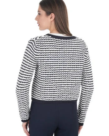 Cardigan cu model in dungi