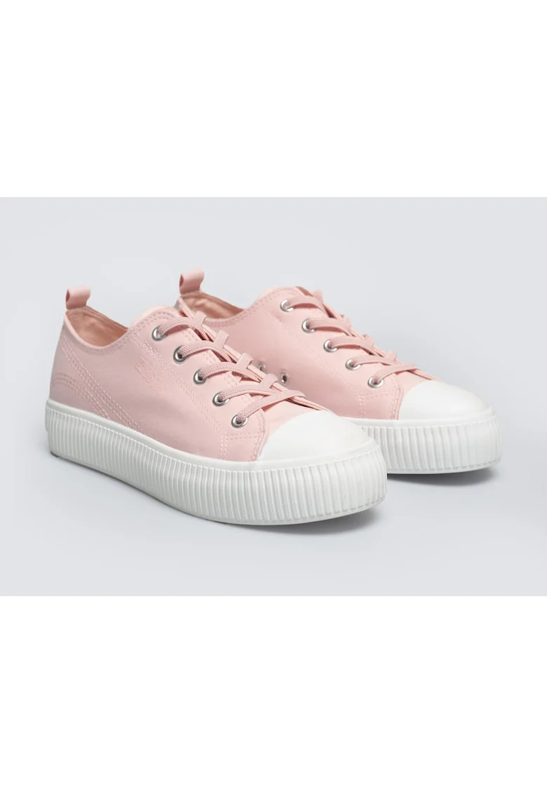 Pantofi Sport cu sireturi si material textil