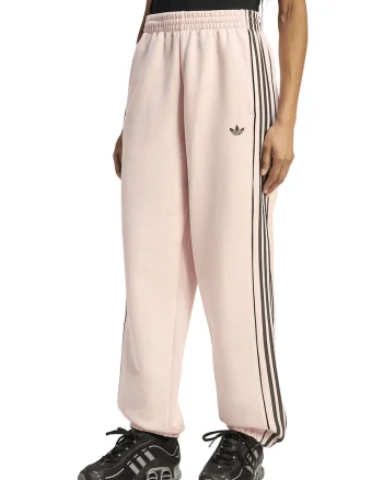 Pantaloni sport ampli drepti SST, Negru/Roz pastel