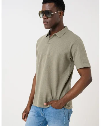 Tricou polo din bumbac Devin, Verde sparanghel