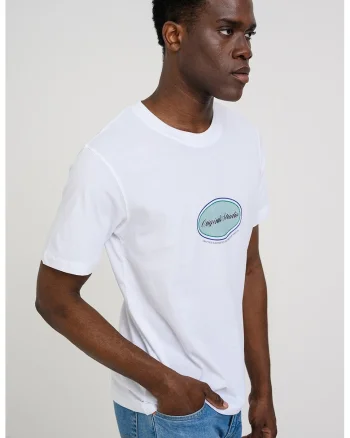Tricou din bumbac organic cu imprimeu, Alb optic