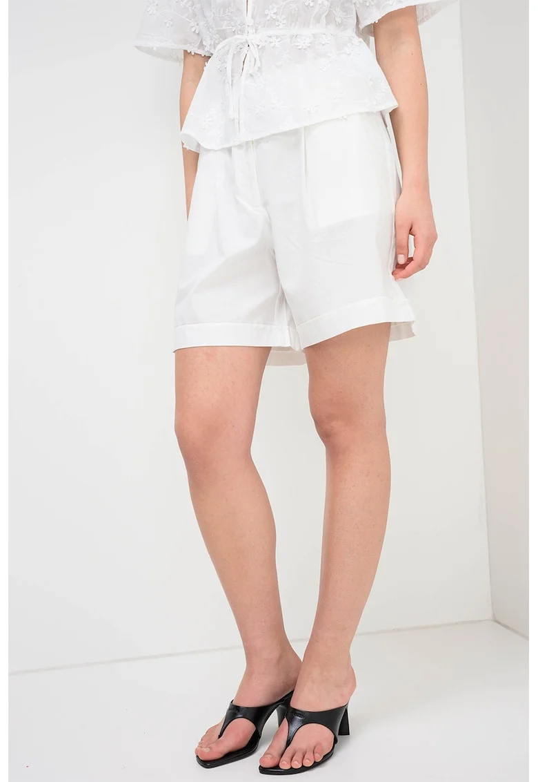 Pantaloni scurti din bumbac organic si in Selma, Alb