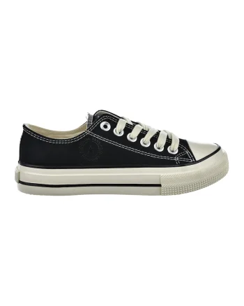Tenisi low-cut, Negru/Alb murdar