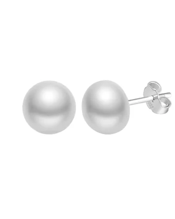Cercei argint 925, JW1712, model perla 6.5 mm, placati cu rodiu