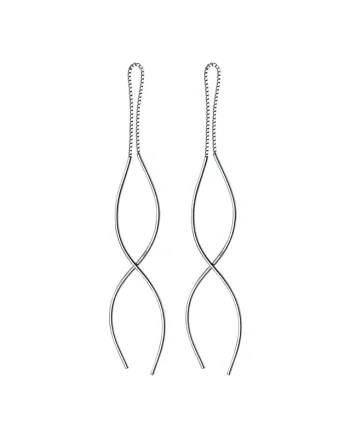 Cercei lungi argint 925, JW1074, model elegant, placati cu rodiu