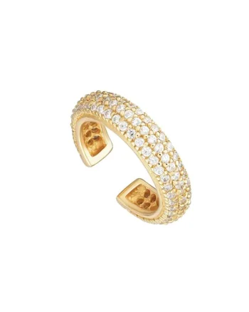 Cercel ear cuff argint 925, JW1677, model elegant, placat cu aur