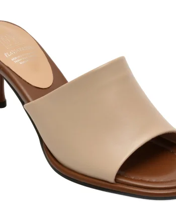 Papuci eleganti FLAVIA PASSINI gri, H5778, din piele naturala