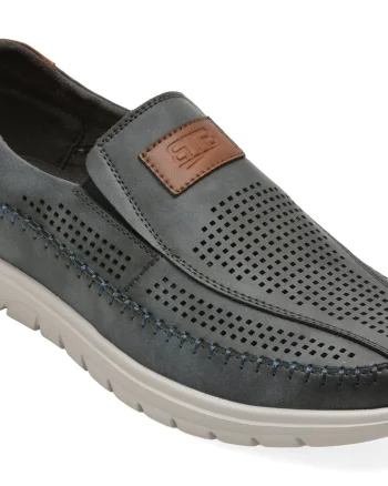 Pantofi BITE THE BULLET bleumarin, Q156, din piele naturala