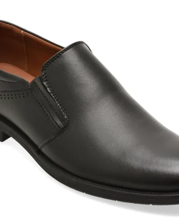 Pantofi eleganti BITE THE BULLET negri, Q432, din piele naturala