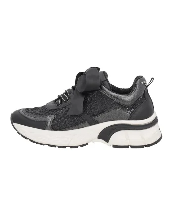 Pantofi sport cu insertii din plasa, Negru
