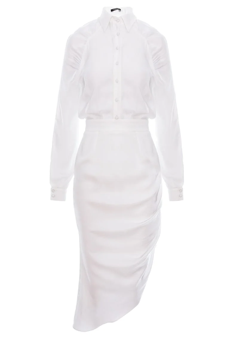 Rochie camasa din vascoza cu maneci raglan