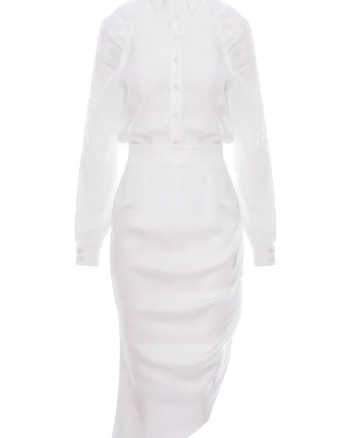 Rochie camasa din vascoza cu maneci raglan